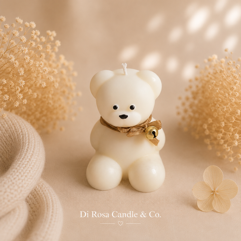 Teddy Kerze mit Glöckchen – süßes Geschenk mit Charme „Little Bear Bell“-zoom-