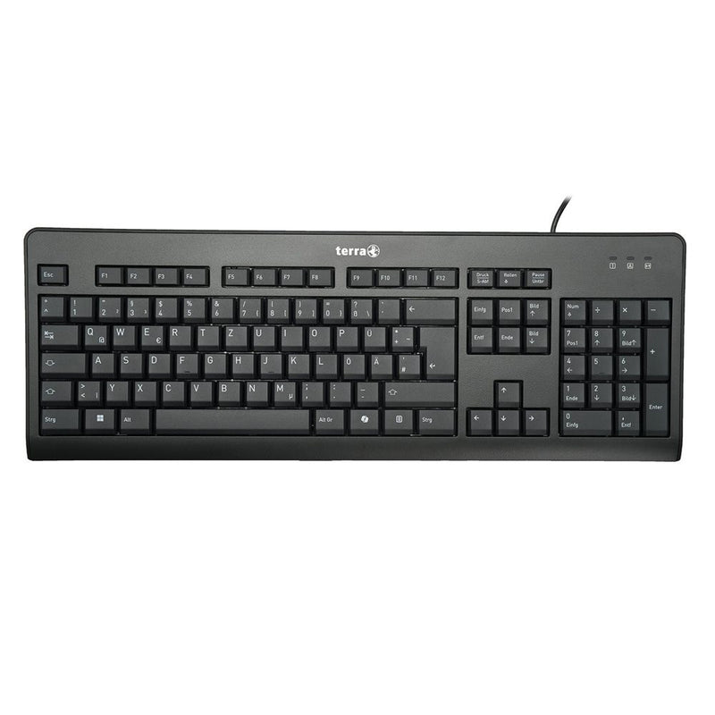 TERRA Keyboard 1500 Corded [DE] USB black Copilot QWERTZ, 105 Tasten, kabelgebunden, 1,80m-zoom-