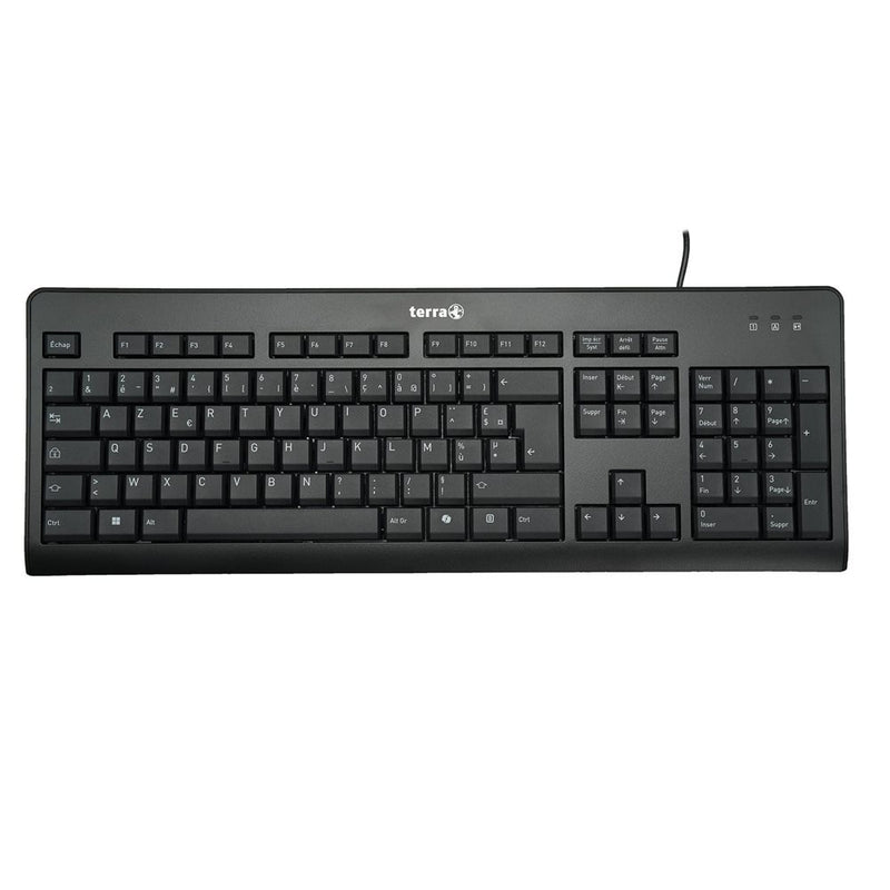 TERRA Keyboard 1500 Corded [FR] USB black/noir Copilot AZERTY, 105 Tasten, kabelgebunden, 1,80m-zoom-