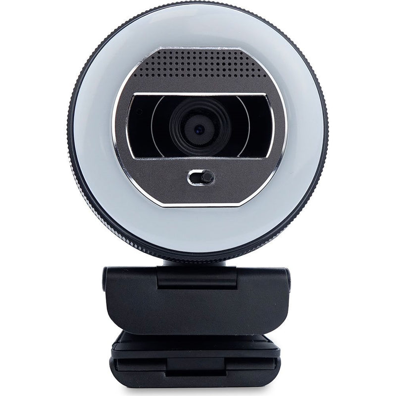 TERRA Webcam Halo mit LED-Lichtkranz (C1868pro) und Privatschieber Full-HD, Auto Focus, Stereo Mic, Privacy Slider-zoom-