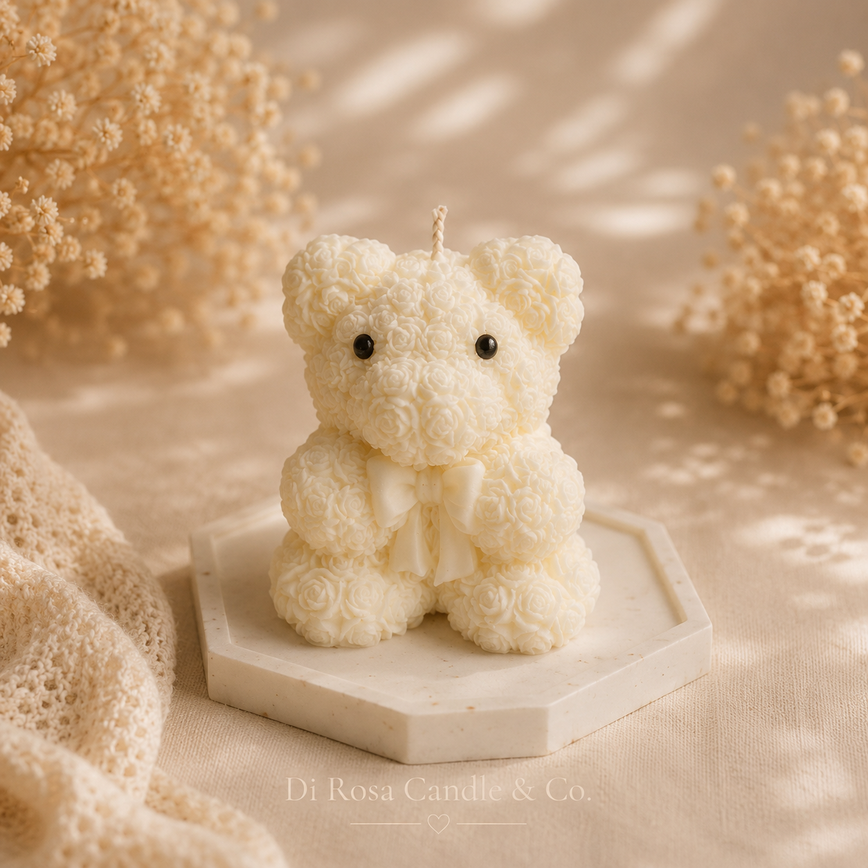 Teddy Schleife Groß - Bear Candle-zoom-1