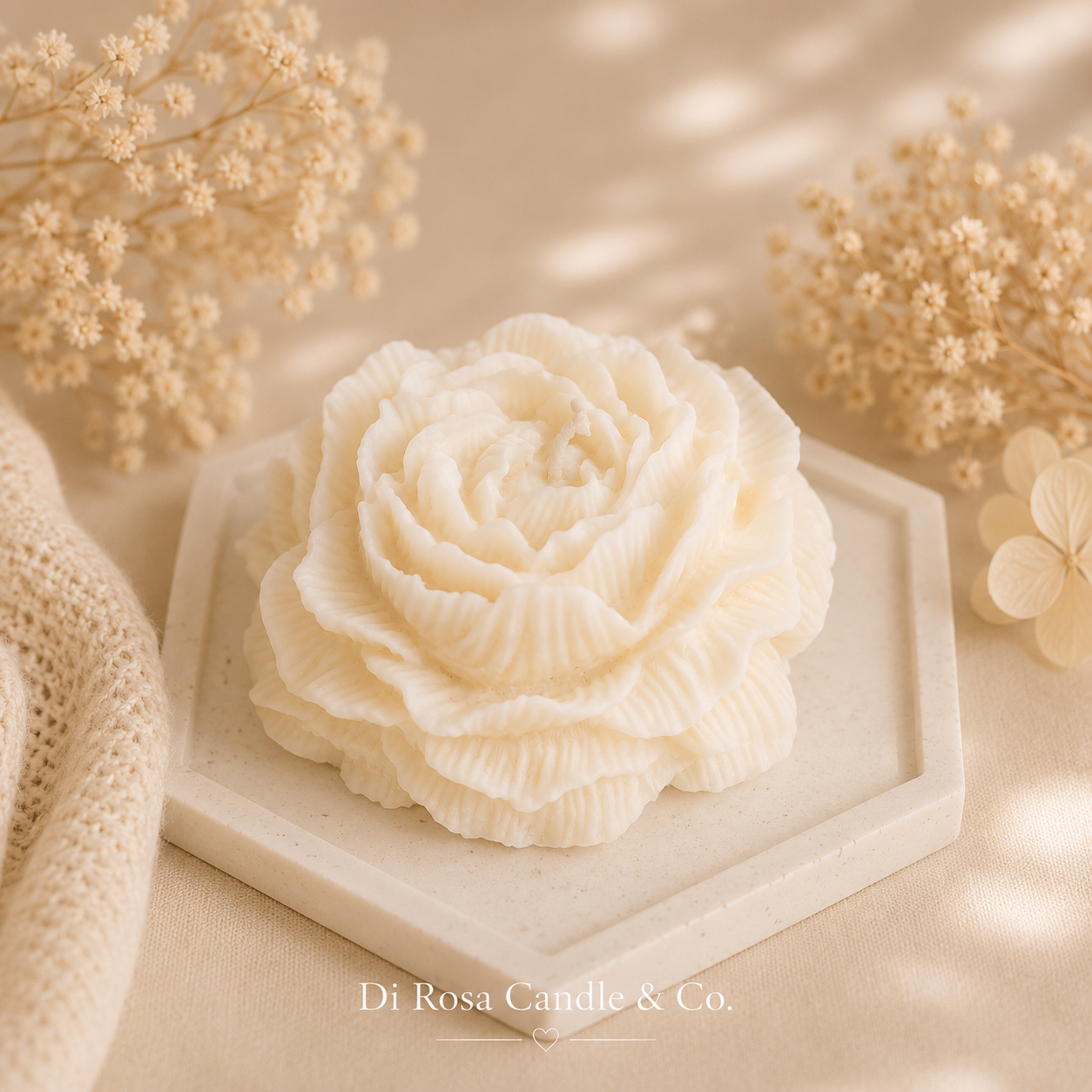 Pfingstrosen Kerze - Peony Blossom Candle