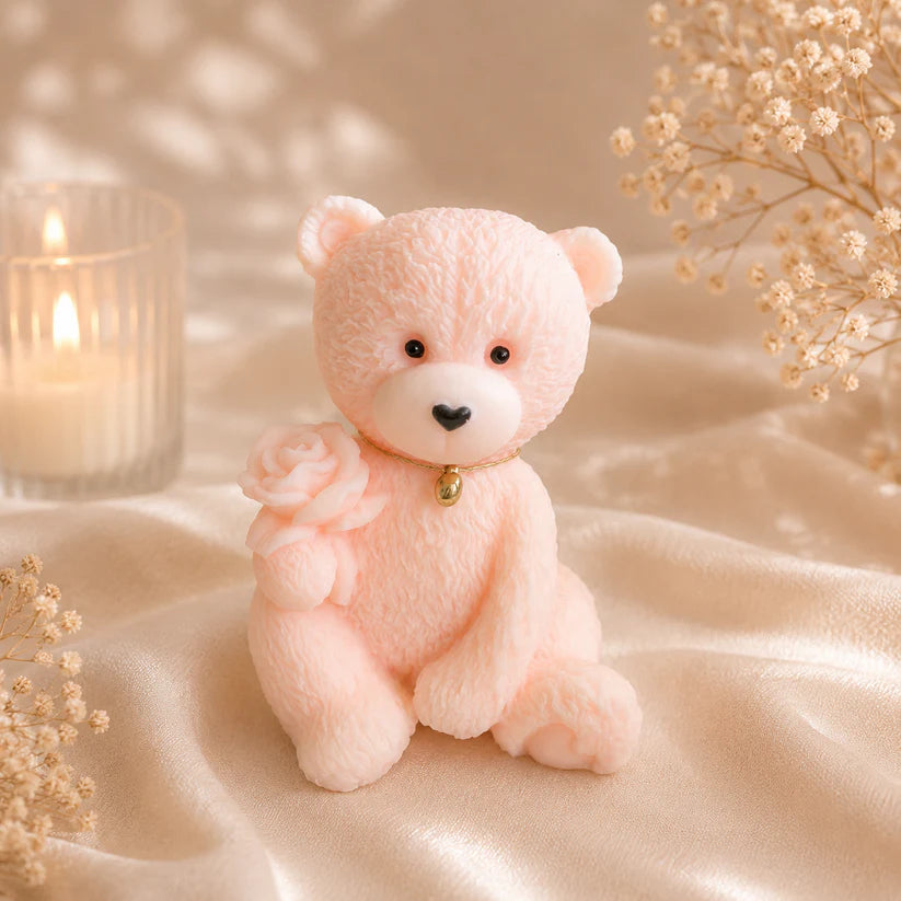 Teddy Rose Candle-1