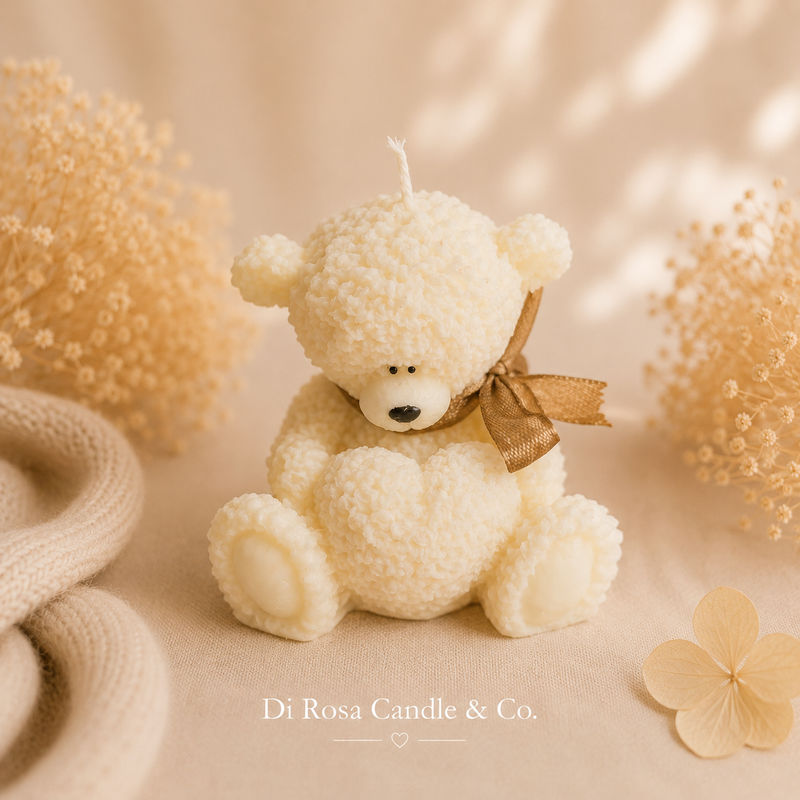 „Teddy mit Herz Kerze – liebevolle Geschenkidee „Little Bear with Heart“-zoom-